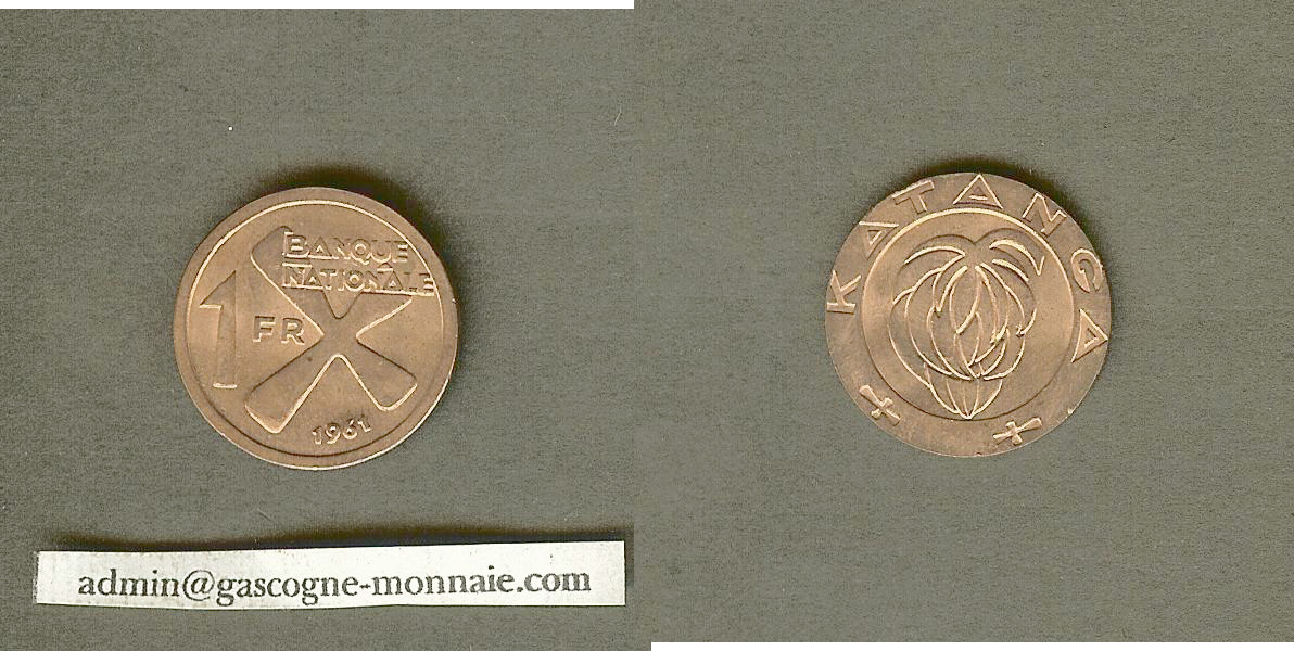 Katanga 1 franc 1961 Unc